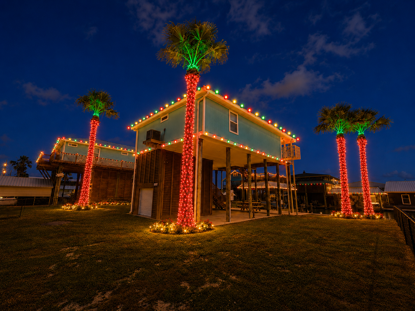 Palm Tree Lighting Christmas lights